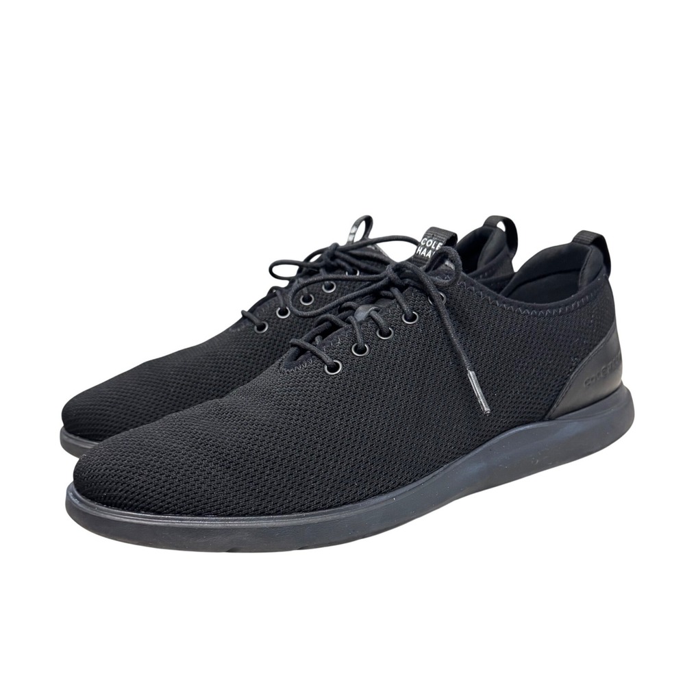 Cole Haan Grand Plus Essex Distance Knit Oxford Black Casual Sneaker Mens 10.5‎